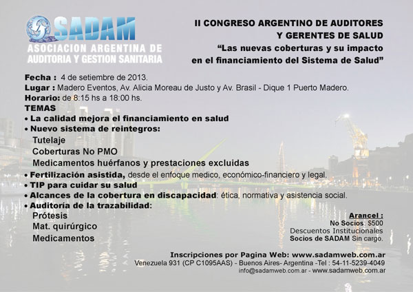2 Congreso Argentino de Auditores y Gerentes de Salud
